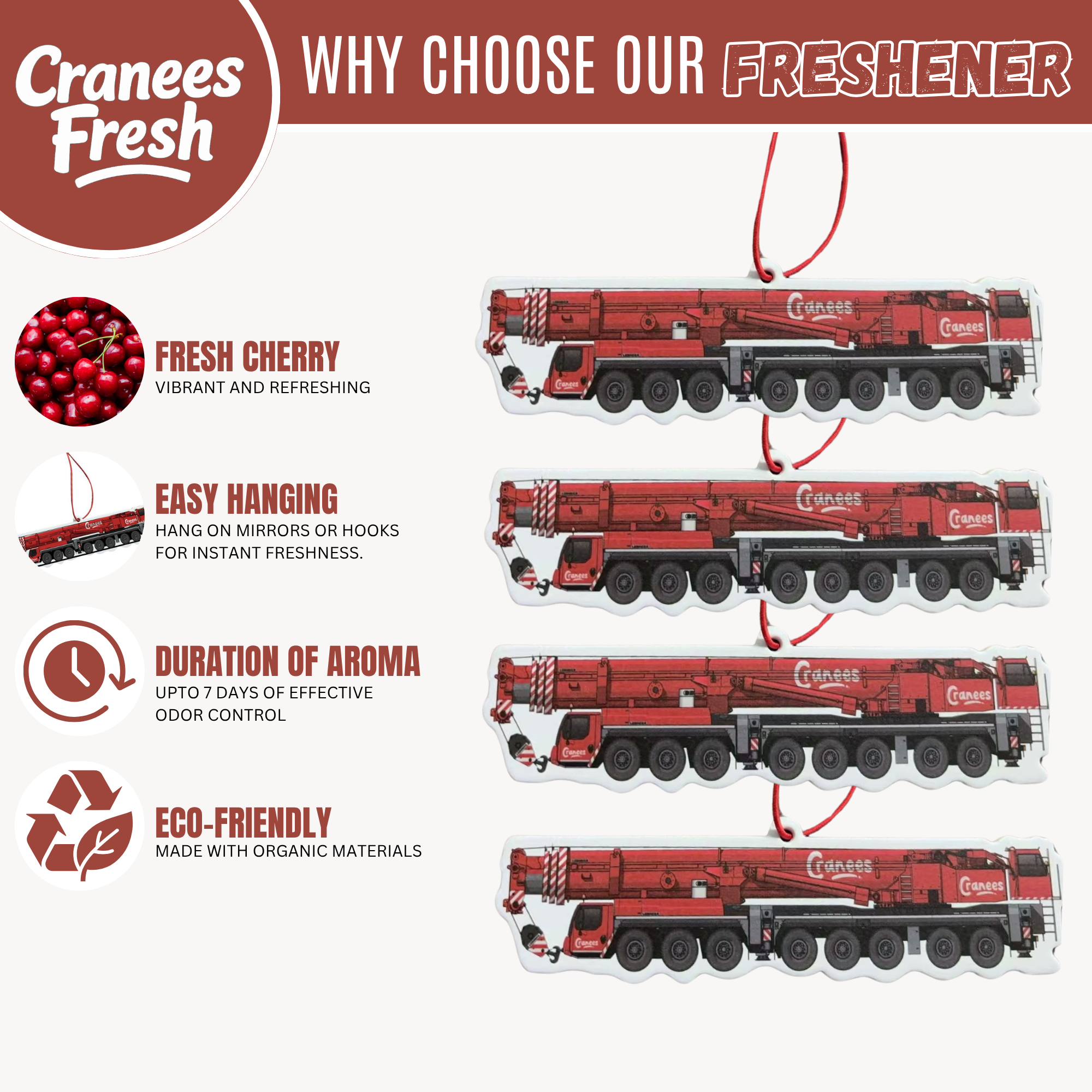 Fresh Cherry Hanging Air Freshener