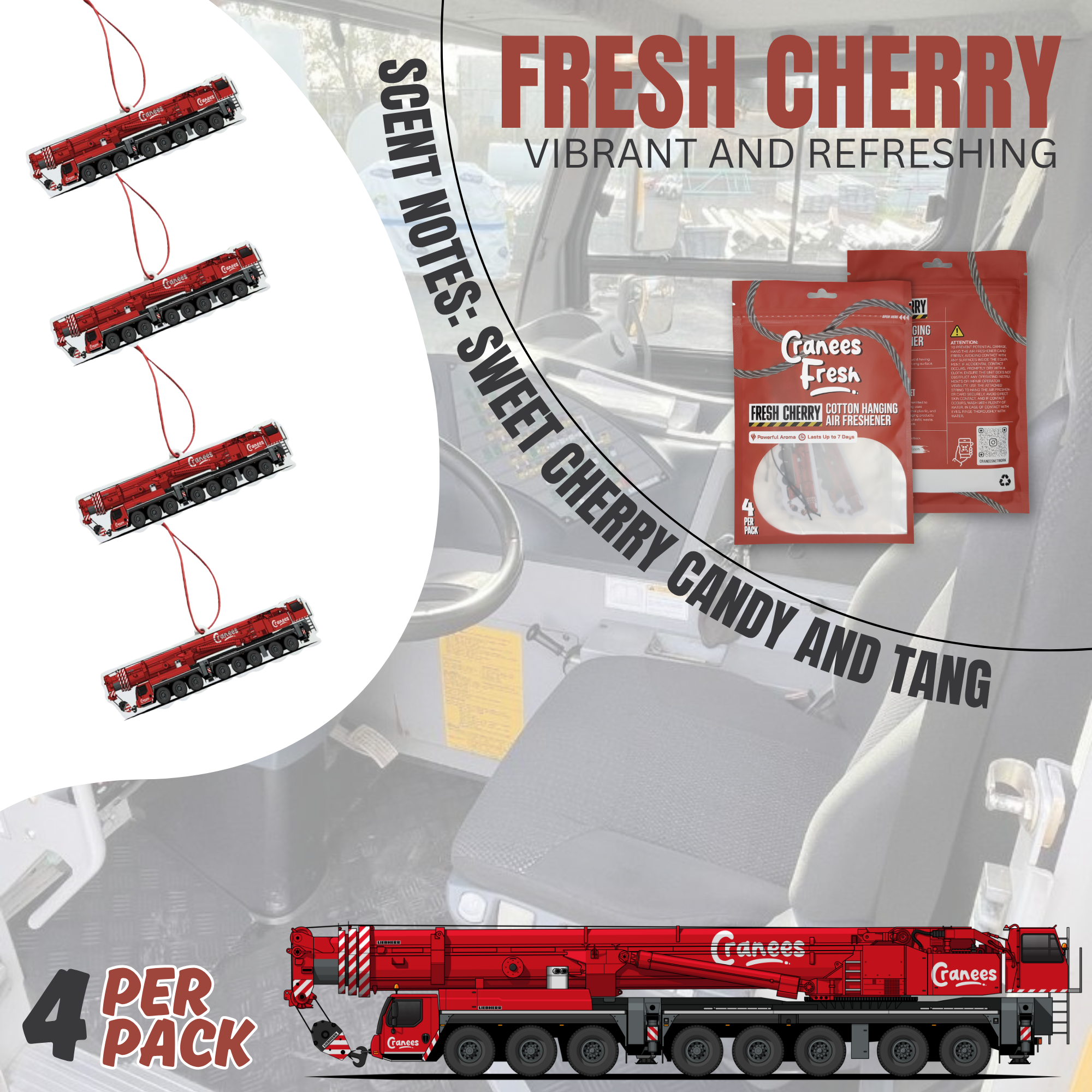 Fresh Cherry Hanging Air Freshener