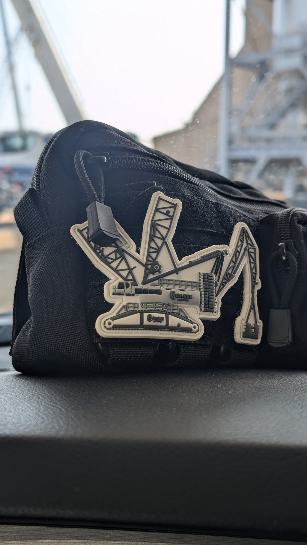 Cranees LR 11000 Crawler Crane PVC Patch – 3D Rubber Hook & Loop Patch